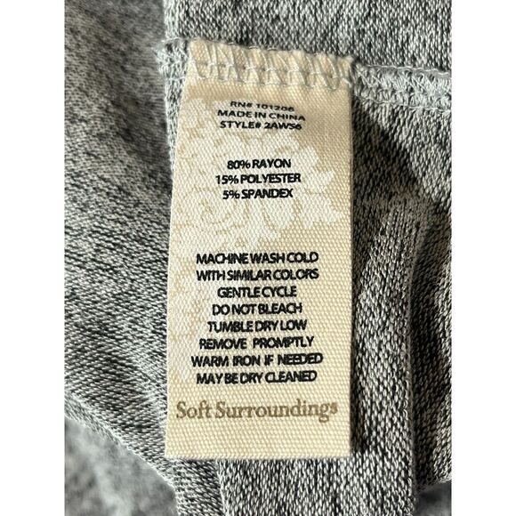NWT Soft Surroundings Dress Large Easy Living Drawstring Waist Gray Soft Cozy - Picture 6 of 6